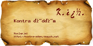 Kontra Ádám névjegykártya