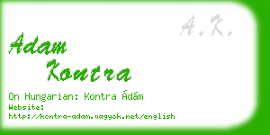adam kontra business card